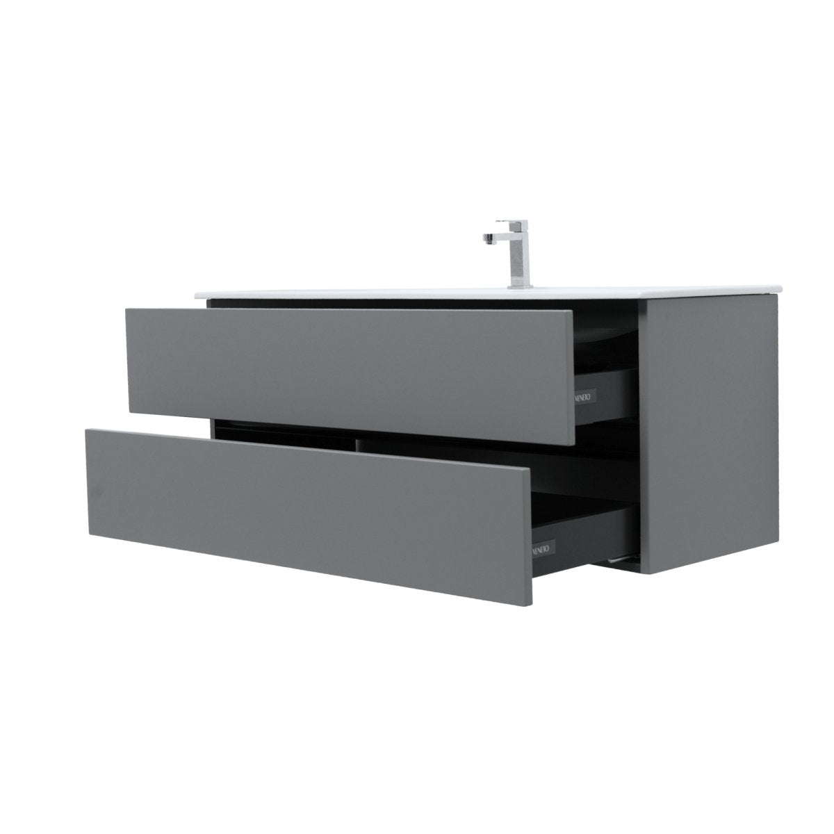 48 Inch Matte Dust Gray Veneto Floating Bathroom Vanity - aksesuardesign