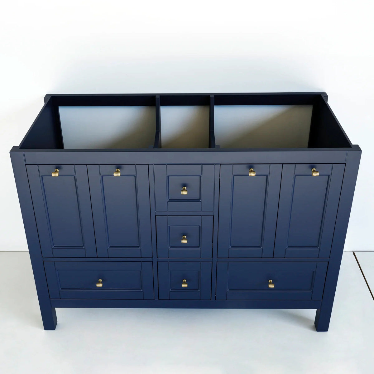 48 Inch Navy Blue Selena Double Sink Bathroom Vanity - aksesuardesign