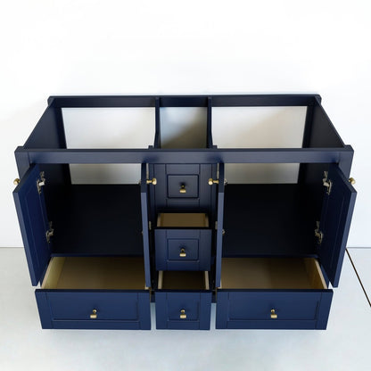 48 Inch Navy Blue Selena Double Sink Bathroom Vanity - aksesuardesign