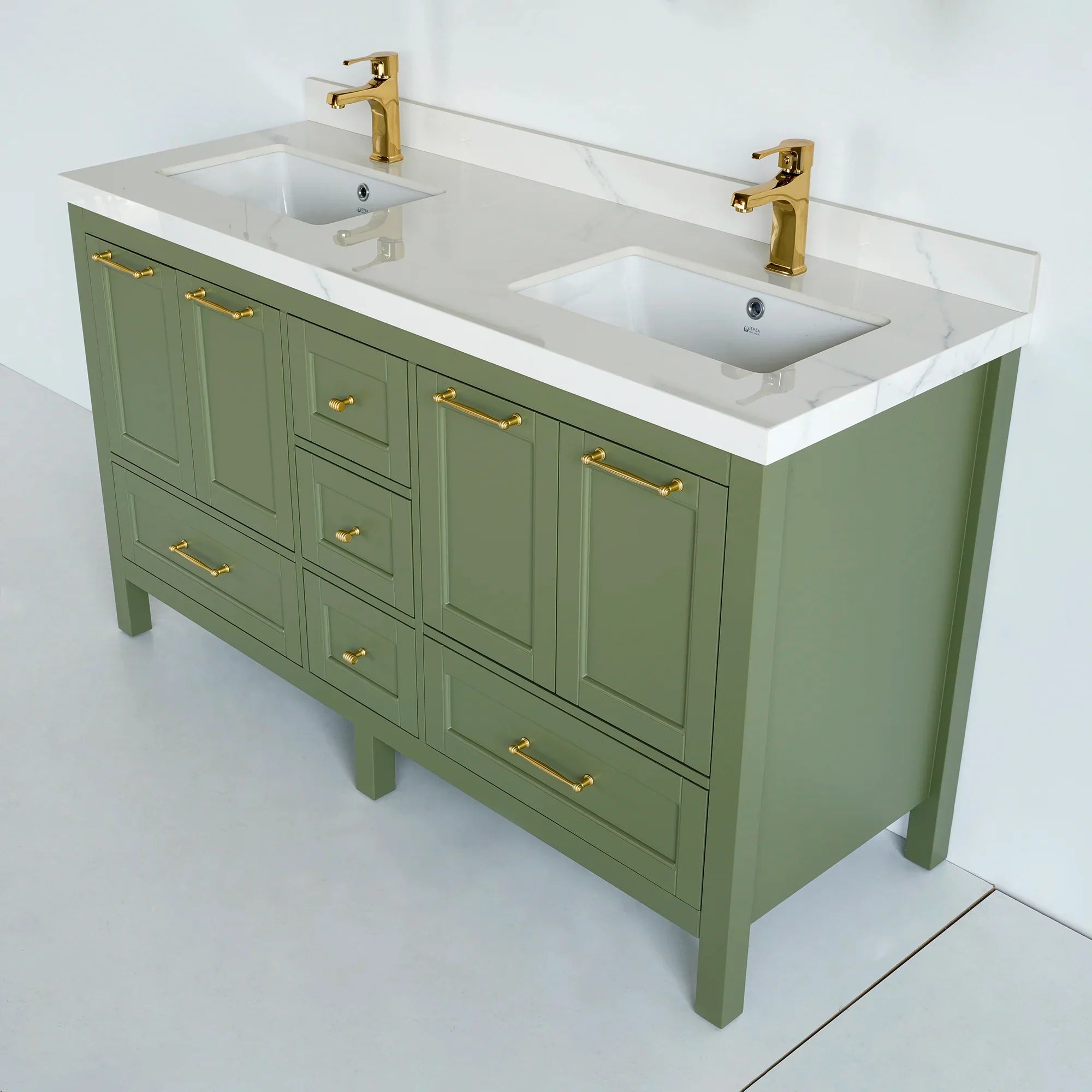 60 Inch Green Selena Bathroom Vanity