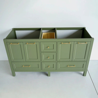 60 Inch Green Selena Bathroom Vanity - aksesuardesign