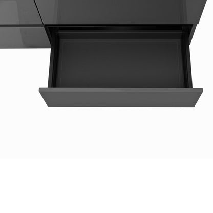 60 Inch High Gloss Anthracite Veneto Floating Bathroom Vanity - aksesuardesign