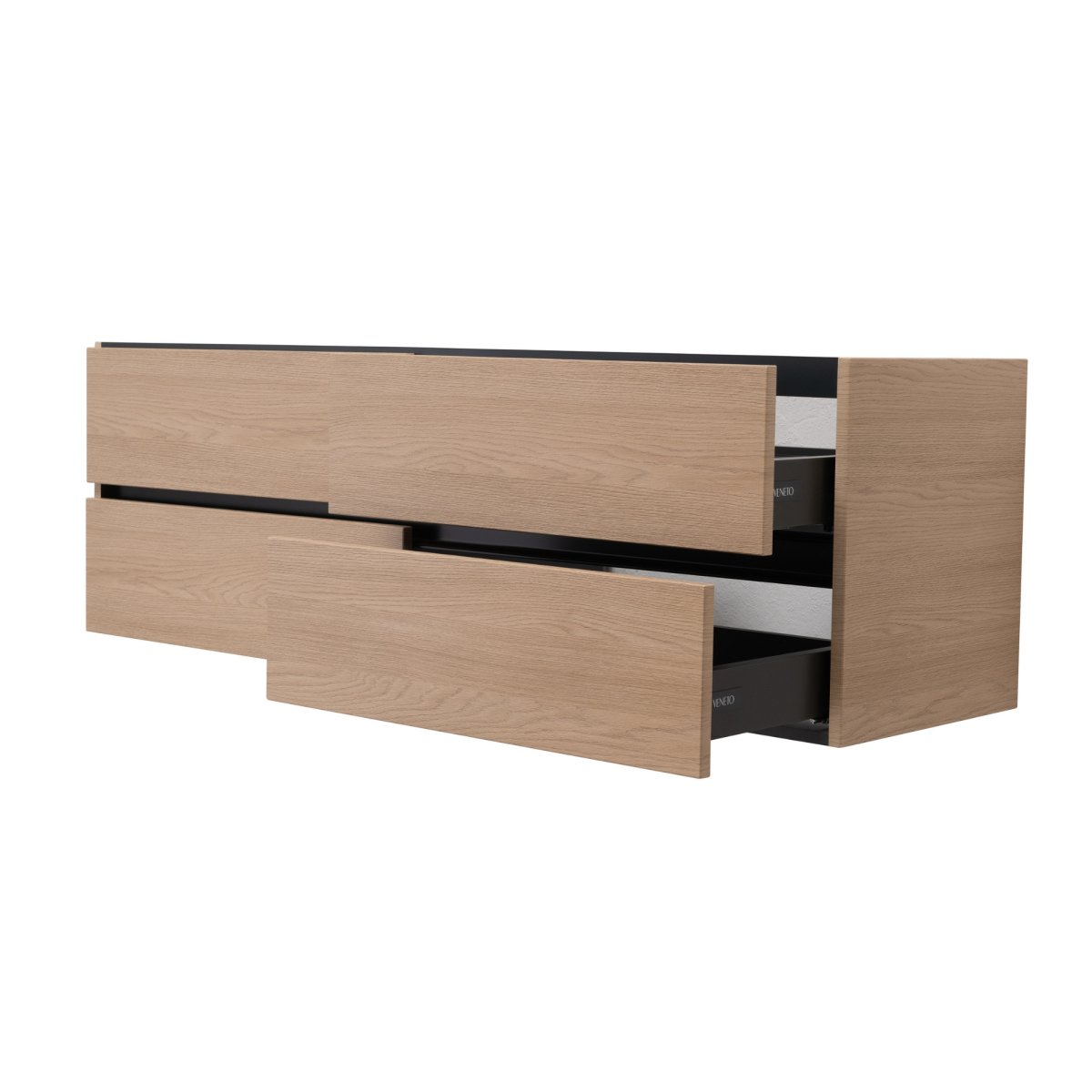 60 Inch Light Oak Veneto Floating Bathroom Vanity - aksesuardesign