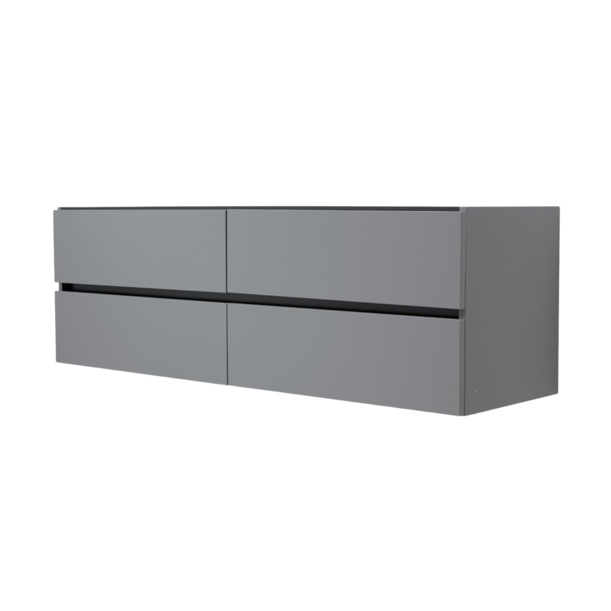 60 Inch Matte Dust Gray Veneto Floating Bathroom Vanity - aksesuardesign