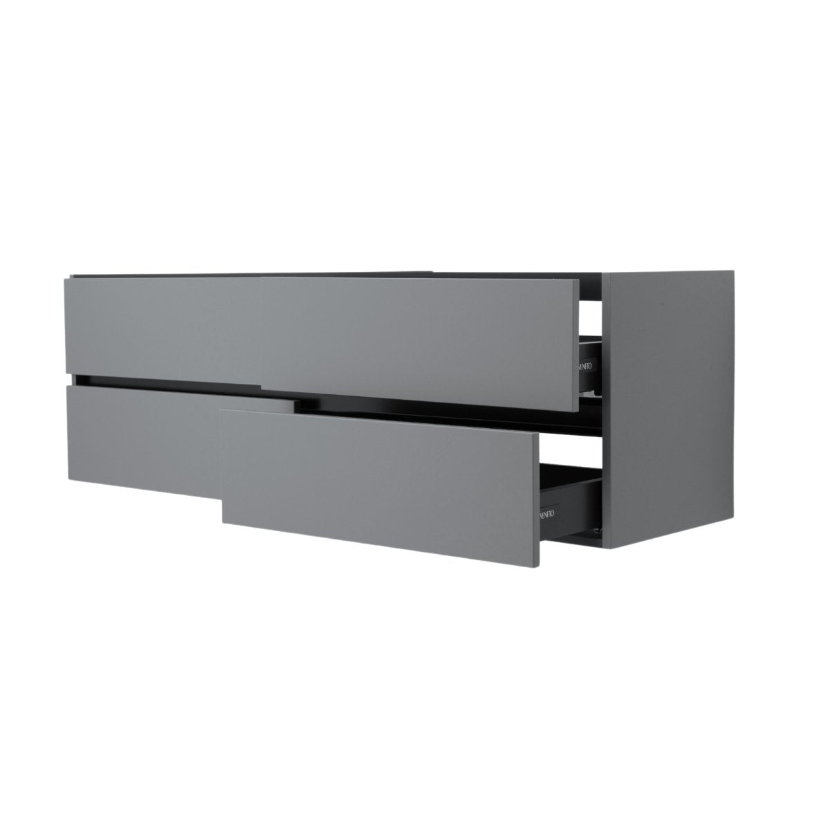 60 Inch Matte Dust Gray Veneto Floating Bathroom Vanity - aksesuardesign