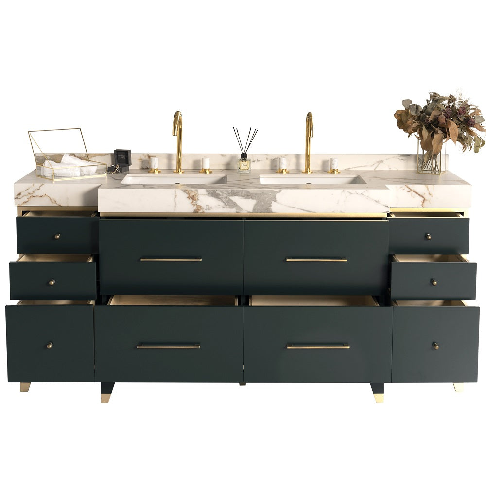 Ayasofya 72 Inch Green Double Sink Vanity