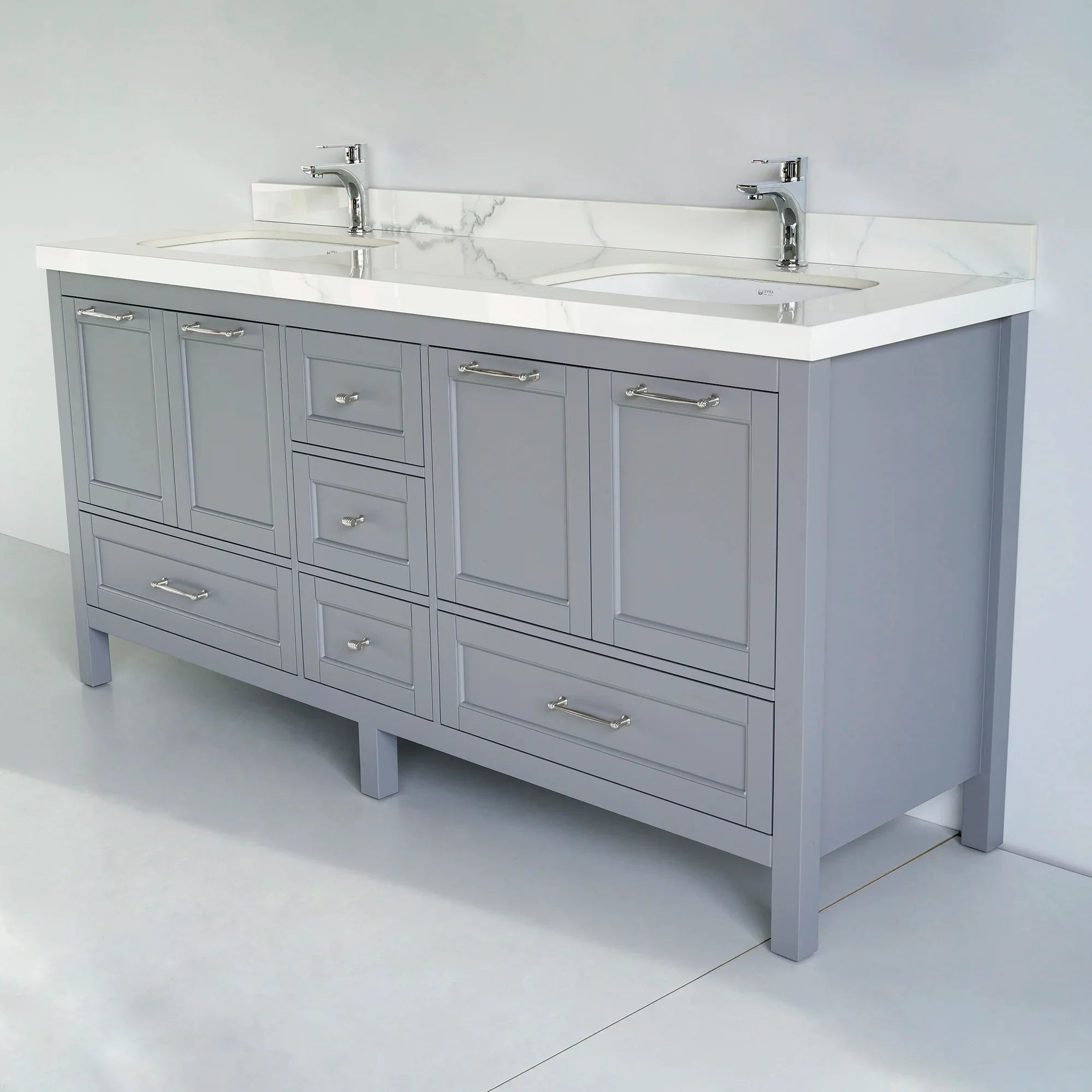 72 Inch Gray Selena Bathroom Vanity