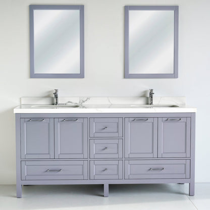 72 Inch Gray Selena Bathroom Vanity - aksesuardesign