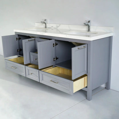 72 Inch Gray Selena Bathroom Vanity - aksesuardesign