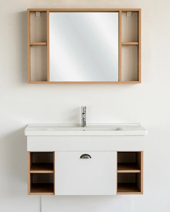 40 Inch Light Oak Lotus  Single Sink Bathroom Vanity