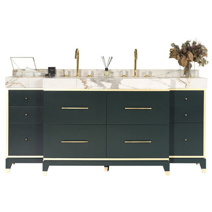 Ayasofya 72 Inch Green Double Sink Vanity - aksesuardesign