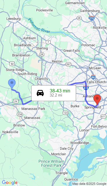 Route from Catharpin VA, 20143 to Our Store