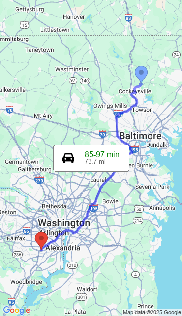 Route from Phoenix MD, 21131 to Our Store