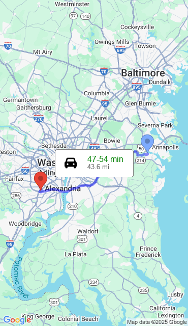 Route from Riva MD, 21140 to Our Store